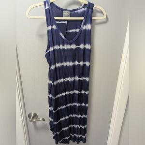 Olivia Rae Blue and White Sleeveless Dress